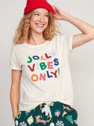 Matching Holiday Graphic Easy T-Shirt for Women | Old Navy (US)