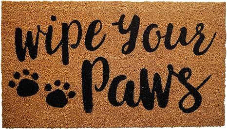 Coco Coir Door Mat with Heavy Duty Backing, Wipe Your Paws Doormat, 17”x30” Size, Easy to Cle... | Amazon (US)