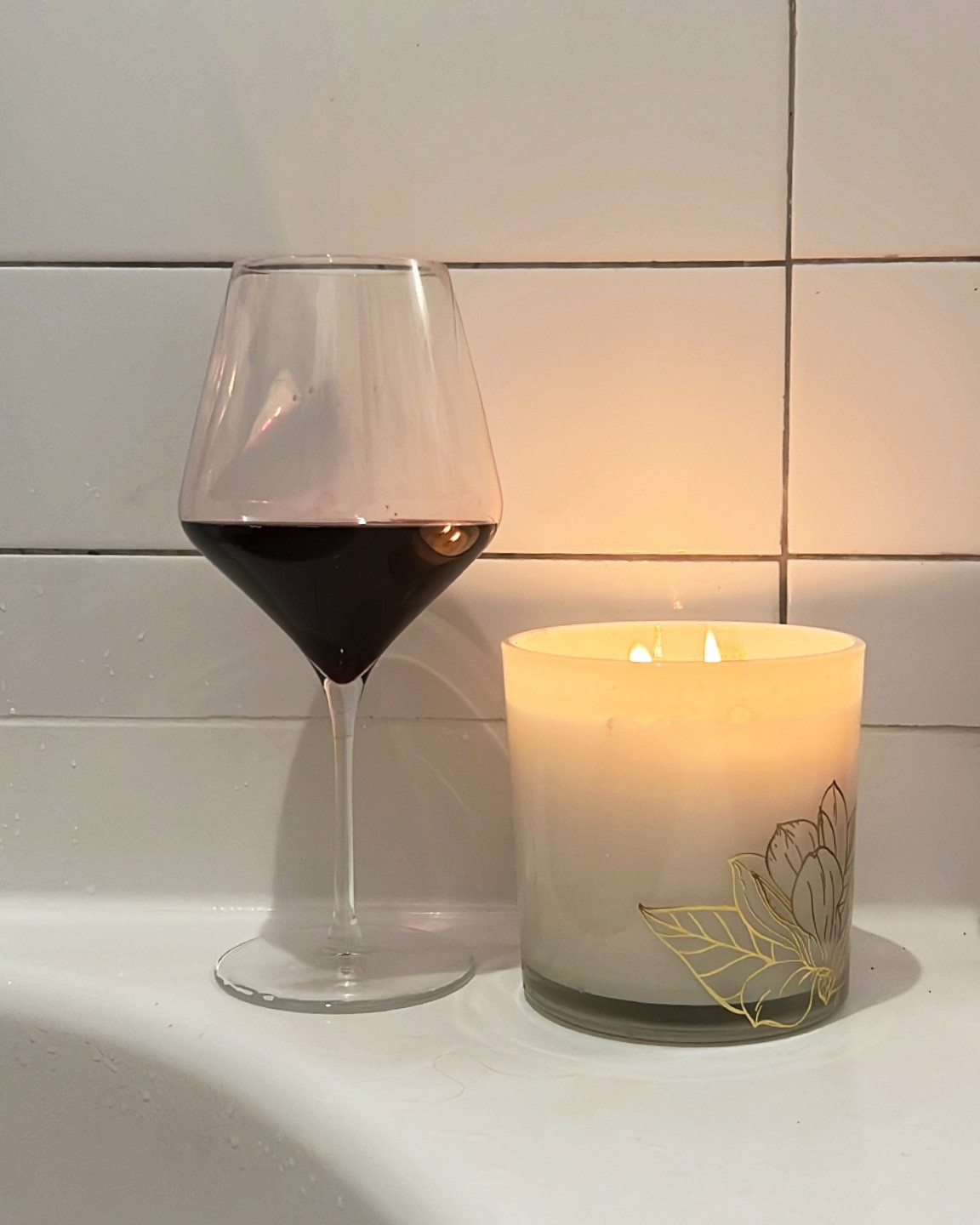 the BEST red wine glass (set from target) + other bath favorites 