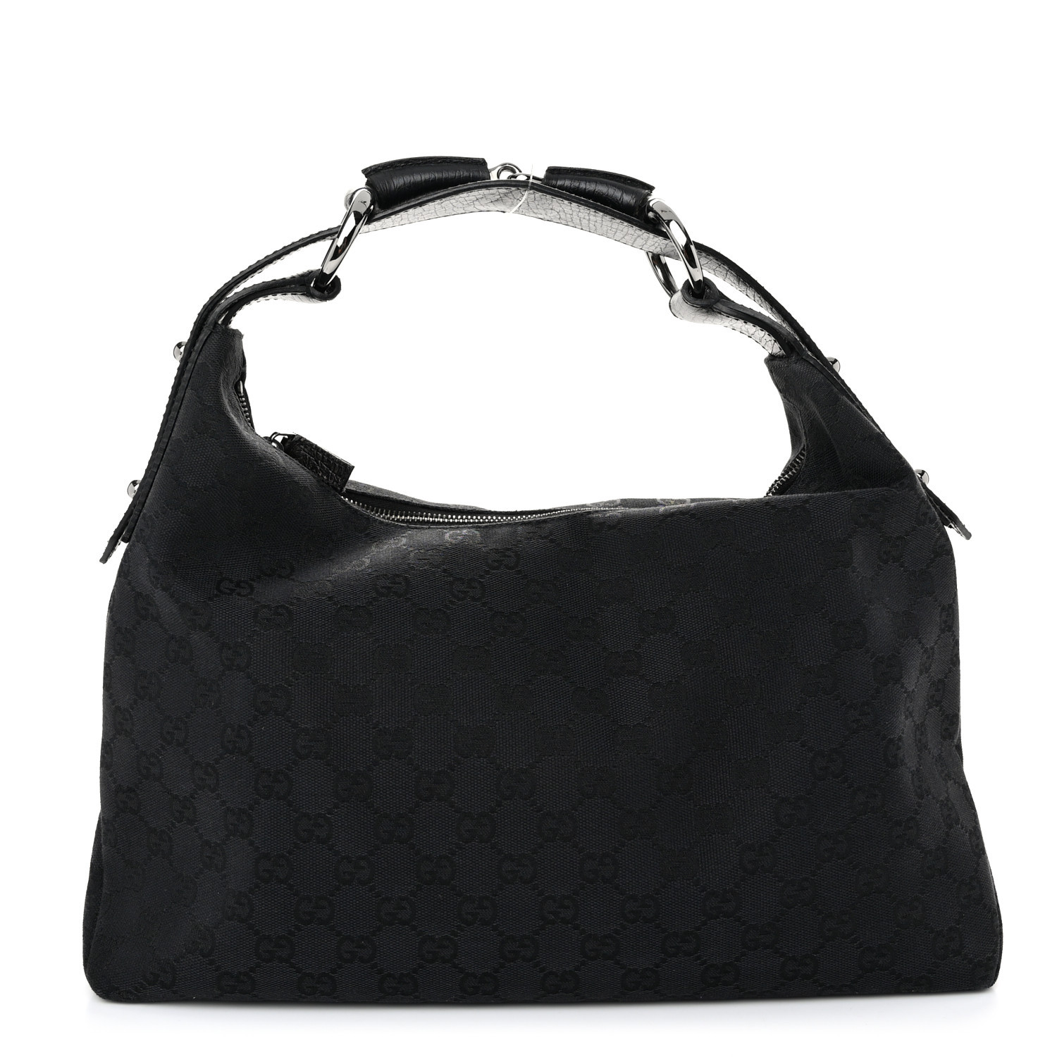 Monogram Medium Horsebit Chain Hobo Black | FASHIONPHILE (US)