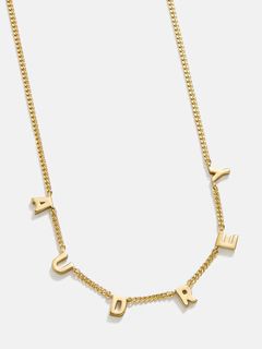 Mini 18K Gold Custom Spaced Letter Name Necklace | BaubleBar (US)