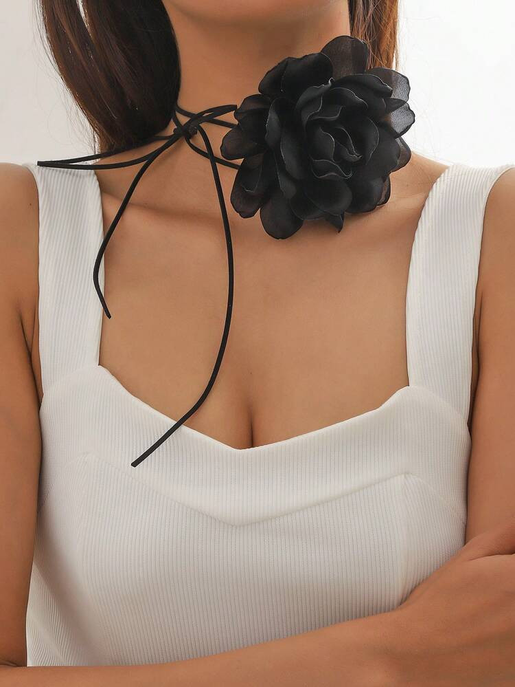 1pc Fashion Flower Decor Choker For Women For Banquet Jewelry
       
              
            ... | SHEIN