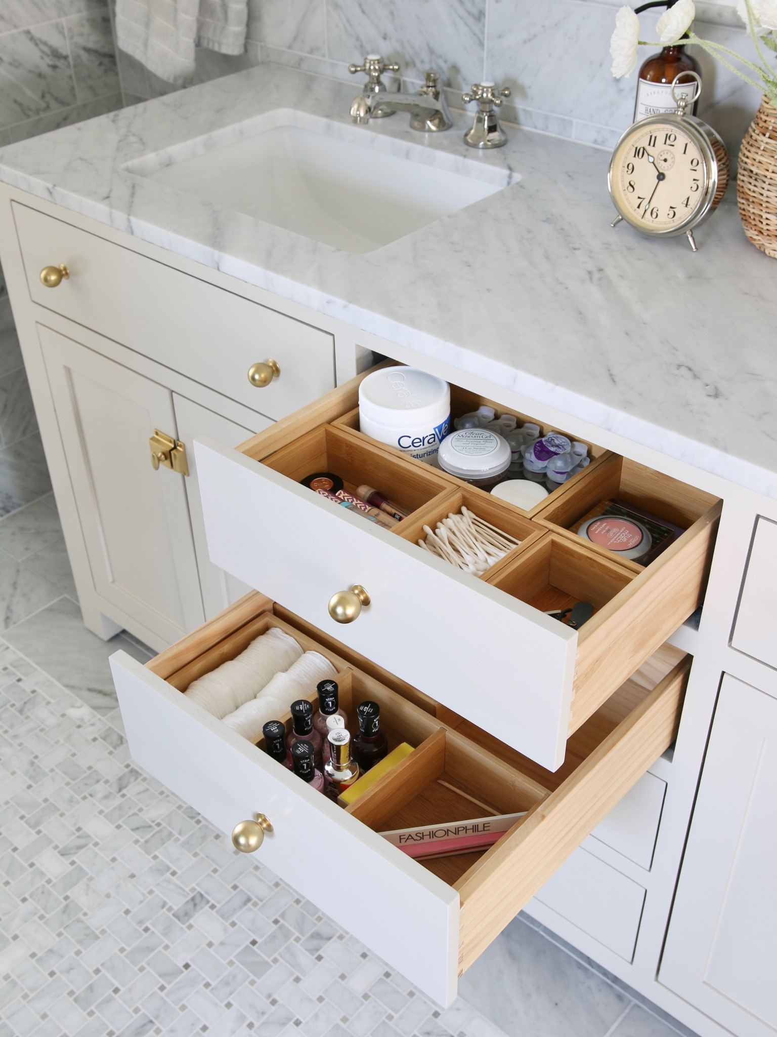 I added bamboo drawer organizers to the vanity cabinet to add organization to the drawers

#LTKFind #LTKhome #LTKstyletip