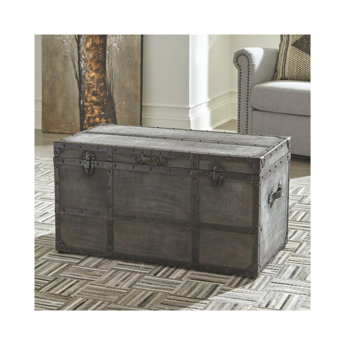 Amsel Storage Trunk - Silver | Bed Bath & Beyond