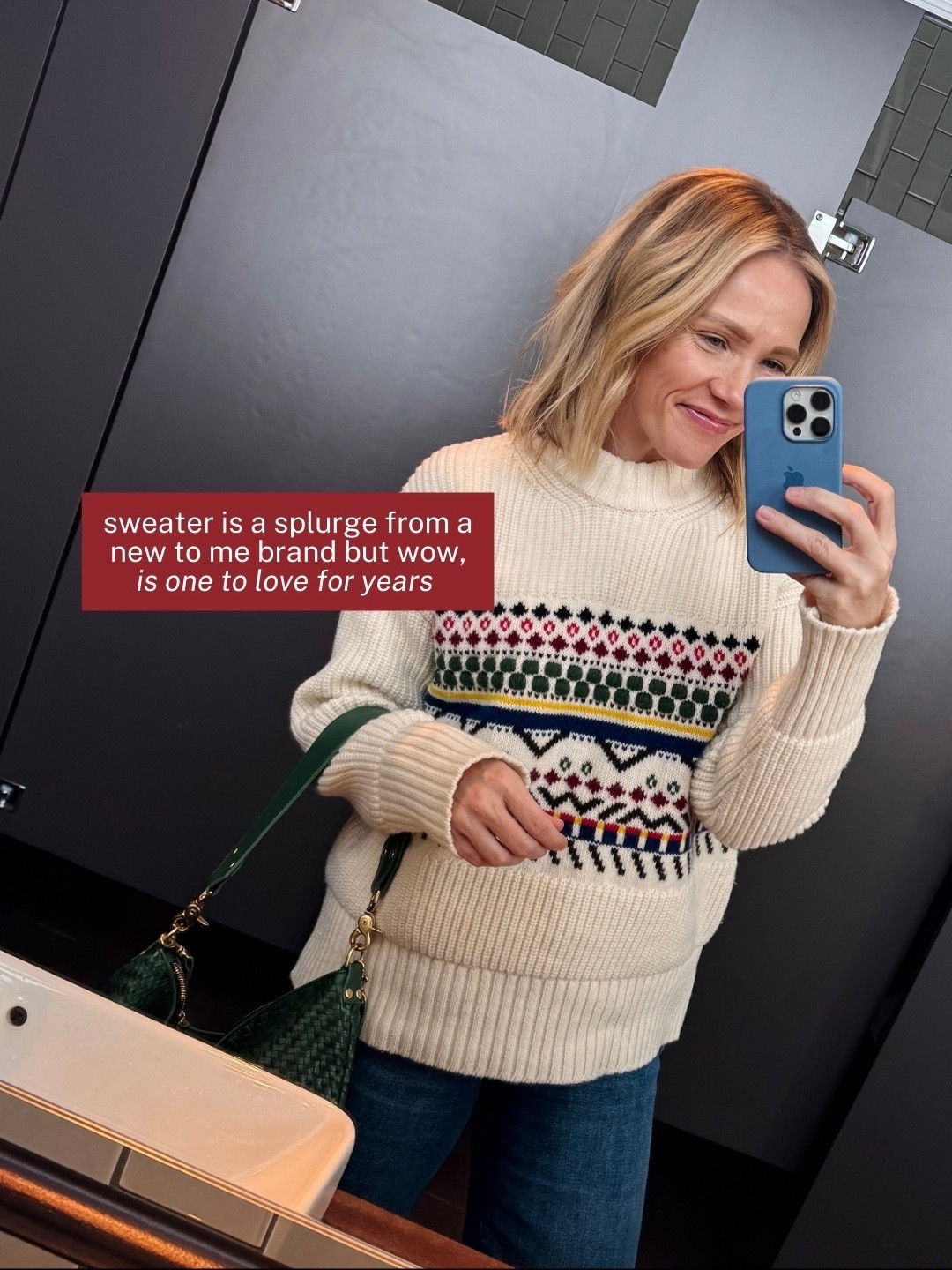 Wearing my regular size small in sweater & j.crew layering top, Clare v everyday moyen messenger bag in evergreen, agolde Harper crop Jean true to size (5’3”), Freda Salvador rain resistant boots true to size & v. Comfortable ~ eby underwear size up to medium ~ xo, Claire

#LTKSeasonal #LTKootd #LTKOver40