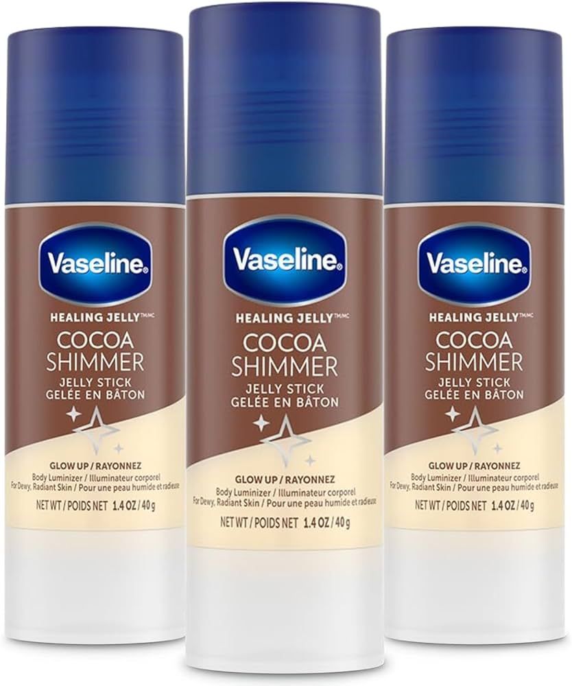 Vaseline Cocoa Shimmer Jelly Stick Highlighter & Luminizer - Vaseline Stick for Radiance, Moistur... | Amazon (US)