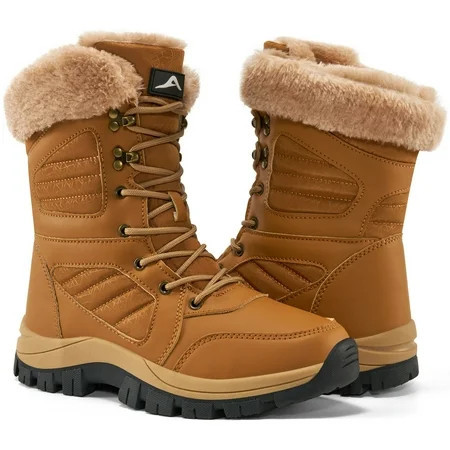 Ecetana Snow Boots for Women Faux Fur Cozy Warm Winter Boots Waterproof Outdoor Shoes for Walking Hiking | Walmart (US)