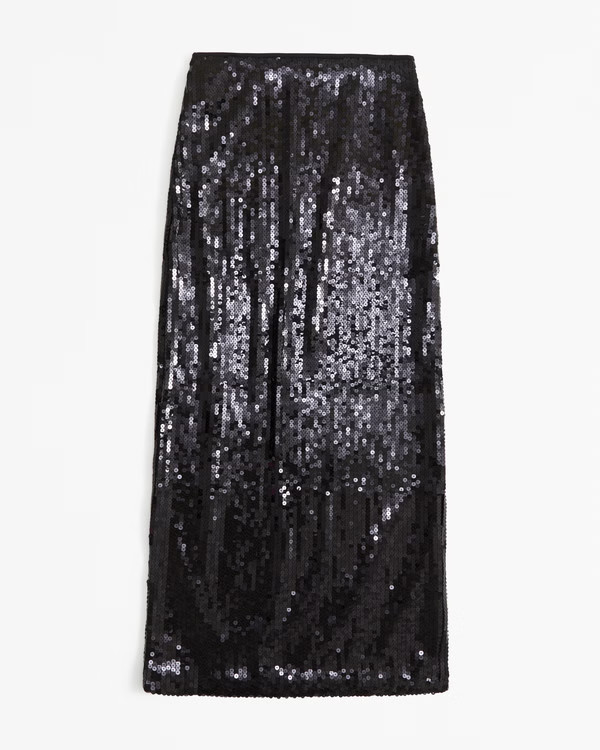 Sequin Sheer Maxi Skirt | Abercrombie & Fitch (UK)