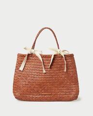 Knox Timber/Brown Woven Tote | Loeffler Randall