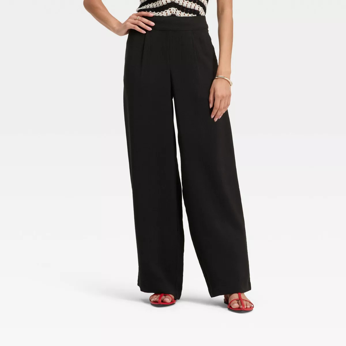 Women's High-Rise Modern Gauze Pull-On Pants - A New Day™ | Target