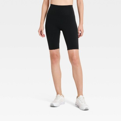 Women's Super Flex Ultra High Rise Bike Shorts 9" - All In Motion™ Black L | Target