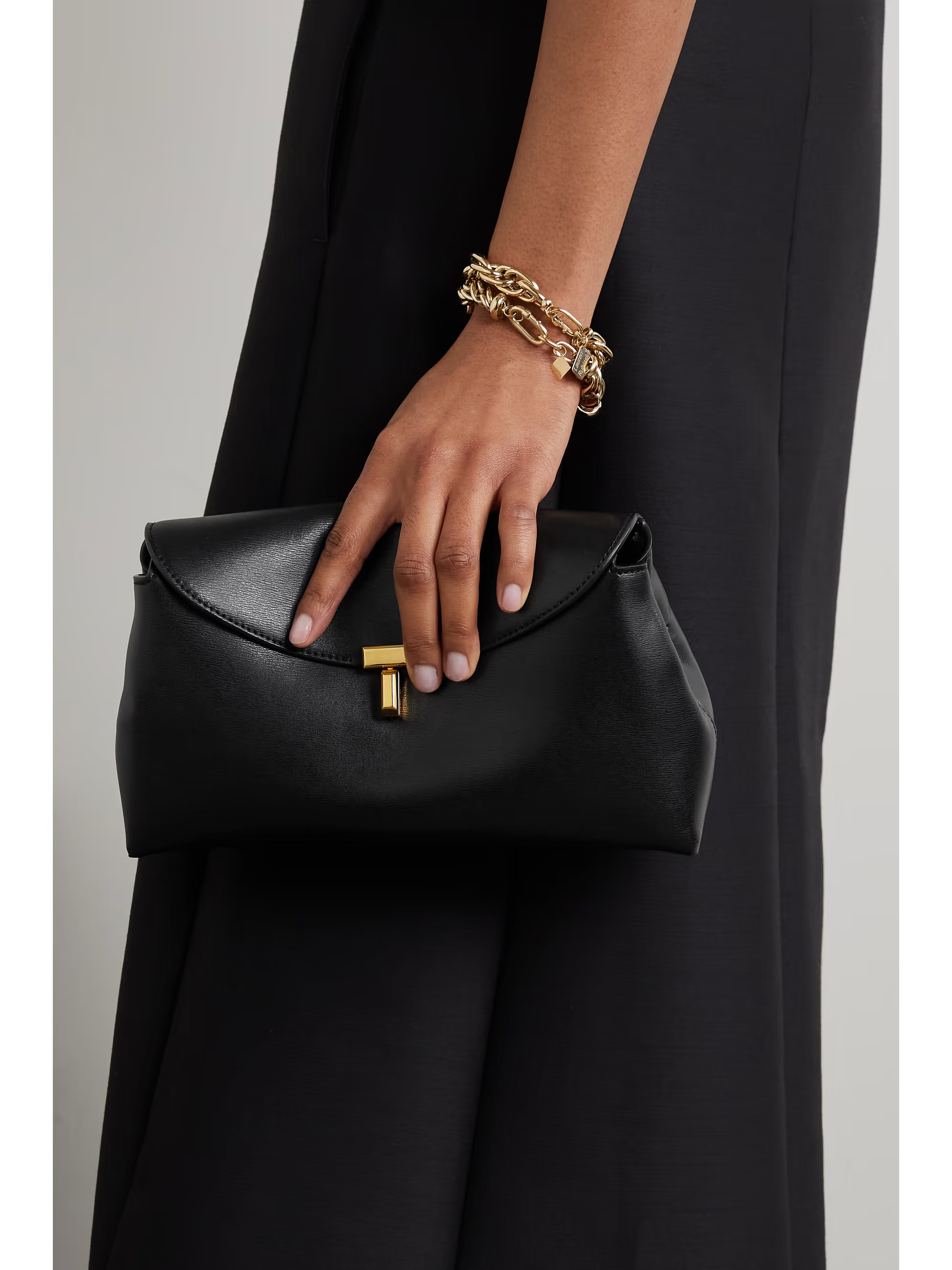 T-Lock leather clutch | NET-A-PORTER (US)