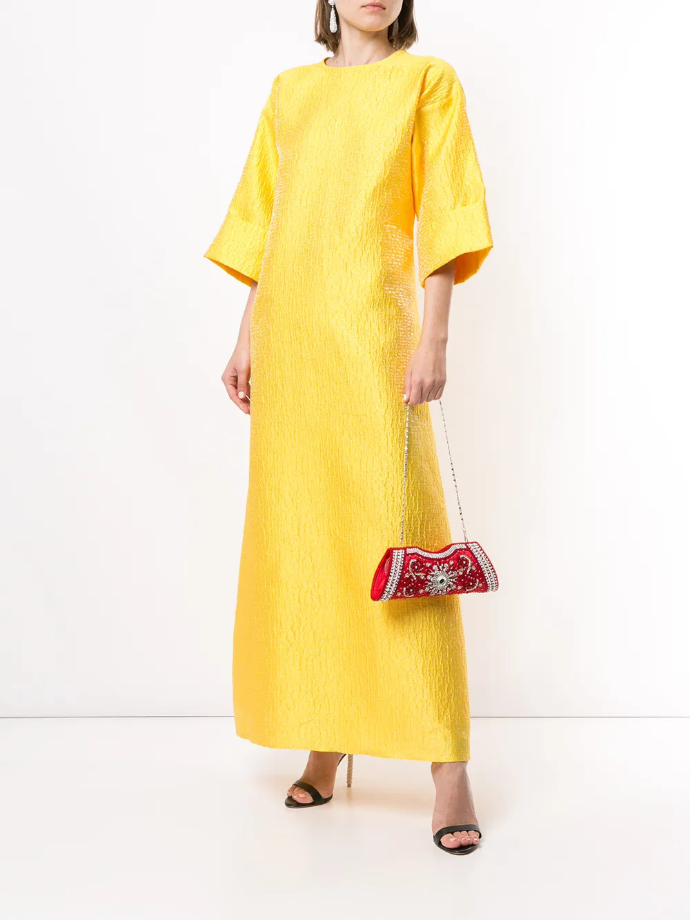 Rosa brocade kaftan dress | Farfetch (US)