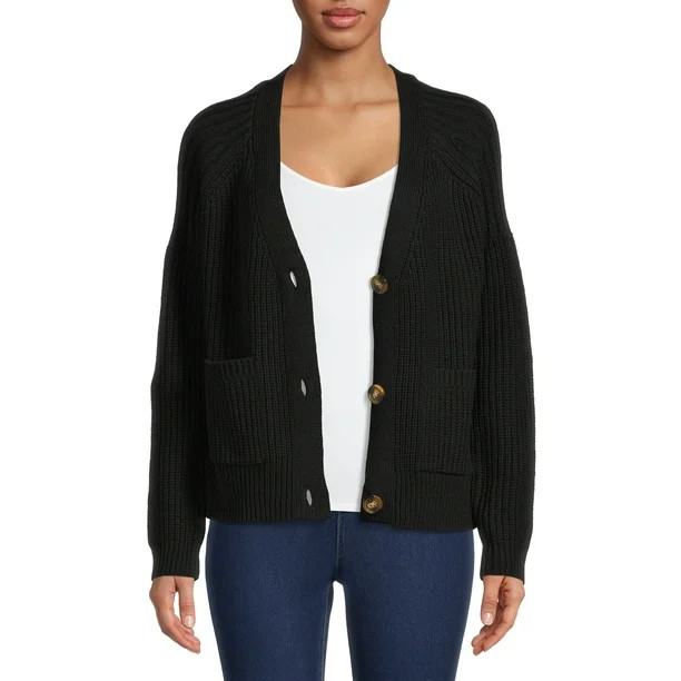 Time and Tru Women's Boyfriend Cardigan - Walmart.com | Walmart (US)