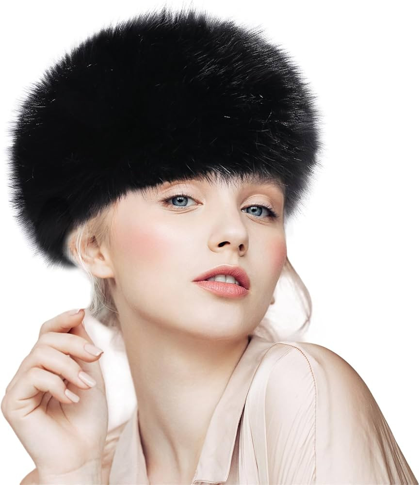 Faux Fur Headbands for Women, Fluffy Winter Headbands for Women, Womens Winter Headband with Elas... | Amazon (US)