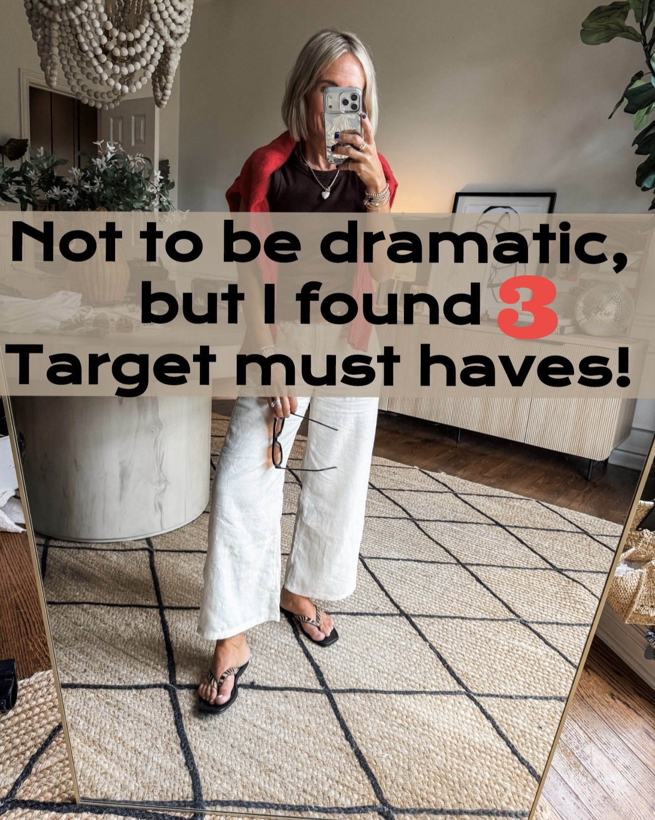 Went into @target wearing these off white pants and brown tank, and left with three must haves to switch up the look for more way to wear and easy outfits! 
comment shop for direct links

#LTKootd #LTKmomlife #LTKSeasonal