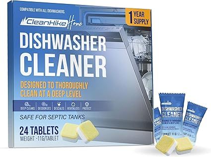 Dishwasher Machine Cleaner and Deodorizer Tablets - (24-Pack) Formula for Deep Cleaning and Desca... | Amazon (US)