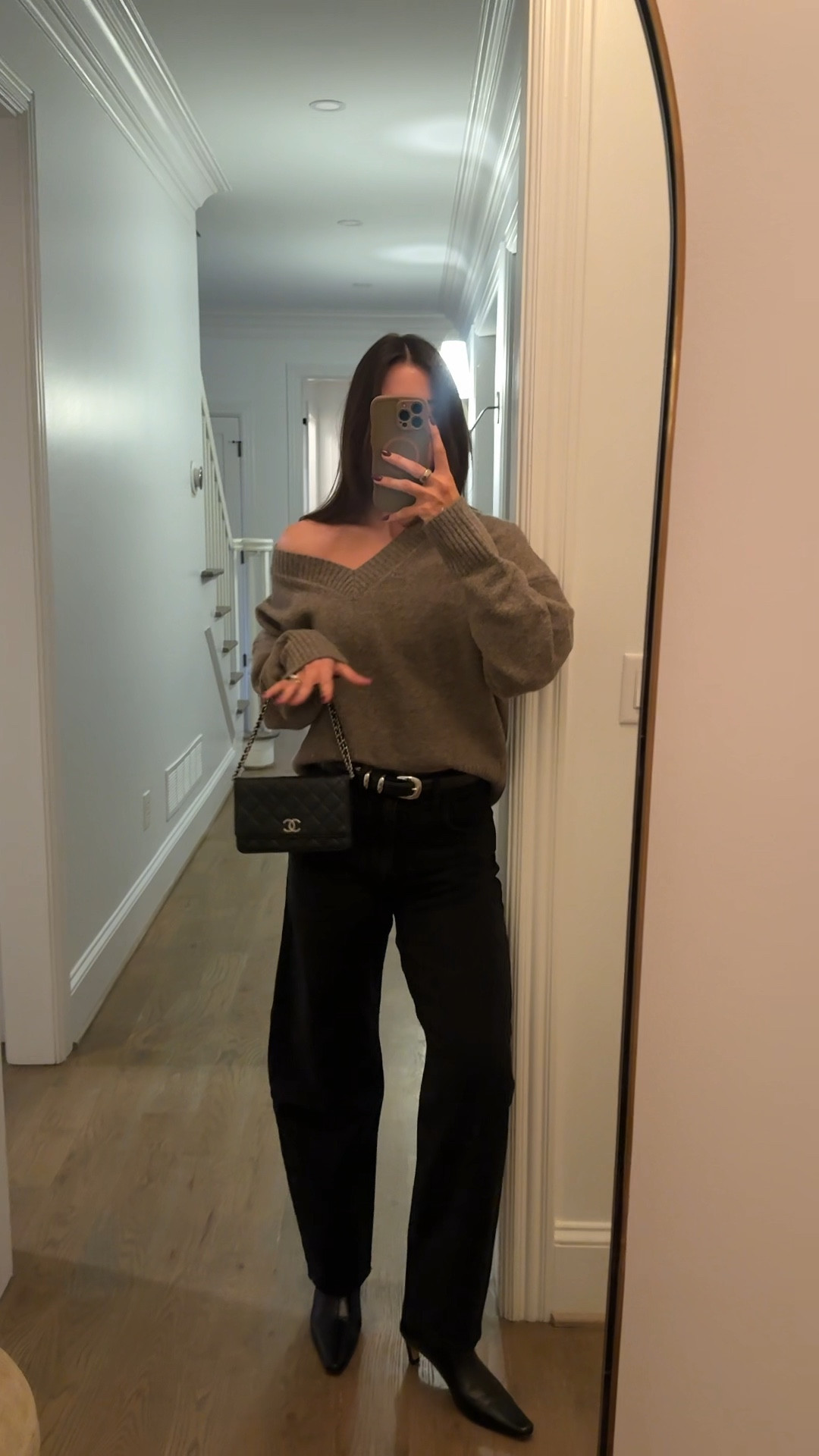 fall outfit for dinner with friends!! sweater jeans and boots! these boots are the “look like" either khaite or isabel marant I can’t remember lol 

#LTKFindsUnder100 #LTKSeasonal #LTKWorkwear