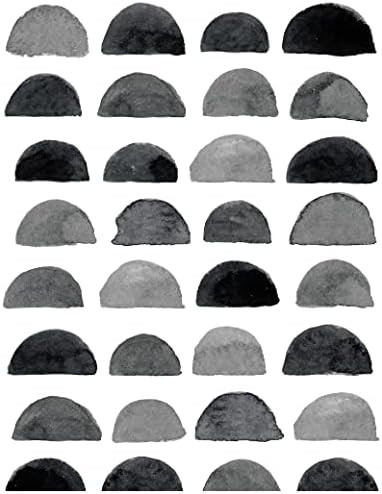 HaokHome 96098-2 Watercolor Brush Strokes Scallop Peel and Stick Wallpaper Removable Black/White Vin | Amazon (US)