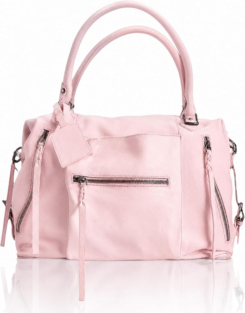 Women's Large Tote Bag City Tote Bag Purse with Zipper Women Vegan Leather Hobo Handbags with Adj... | Amazon (US)