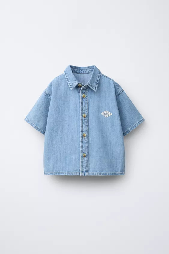 LABEL DENIM SHIRT | Zara US