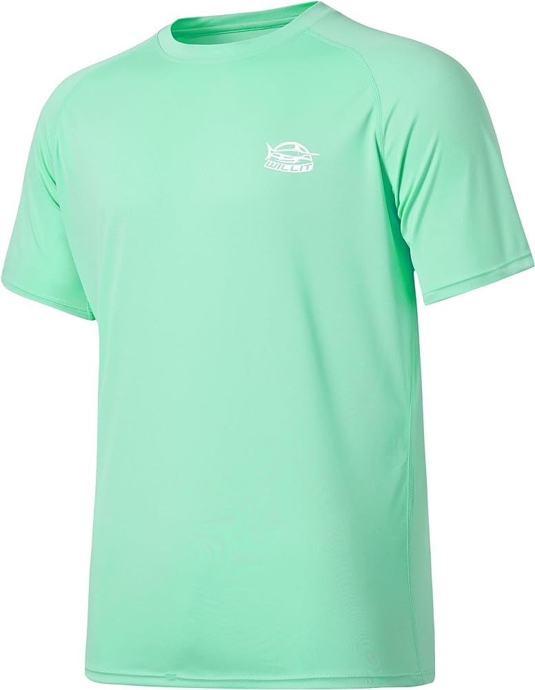 Willit Men's UPF 50+ Sun Protection Shirt Rashguard Swim Shirt Short Sleeve SPF Quick Dry Fishing... | Amazon (US)