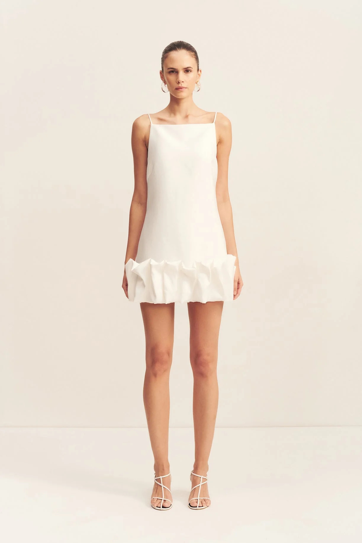 Otis Bubble Hem Mini Dress | Ivory | Dresses | Shona Joy | Shona Joy
