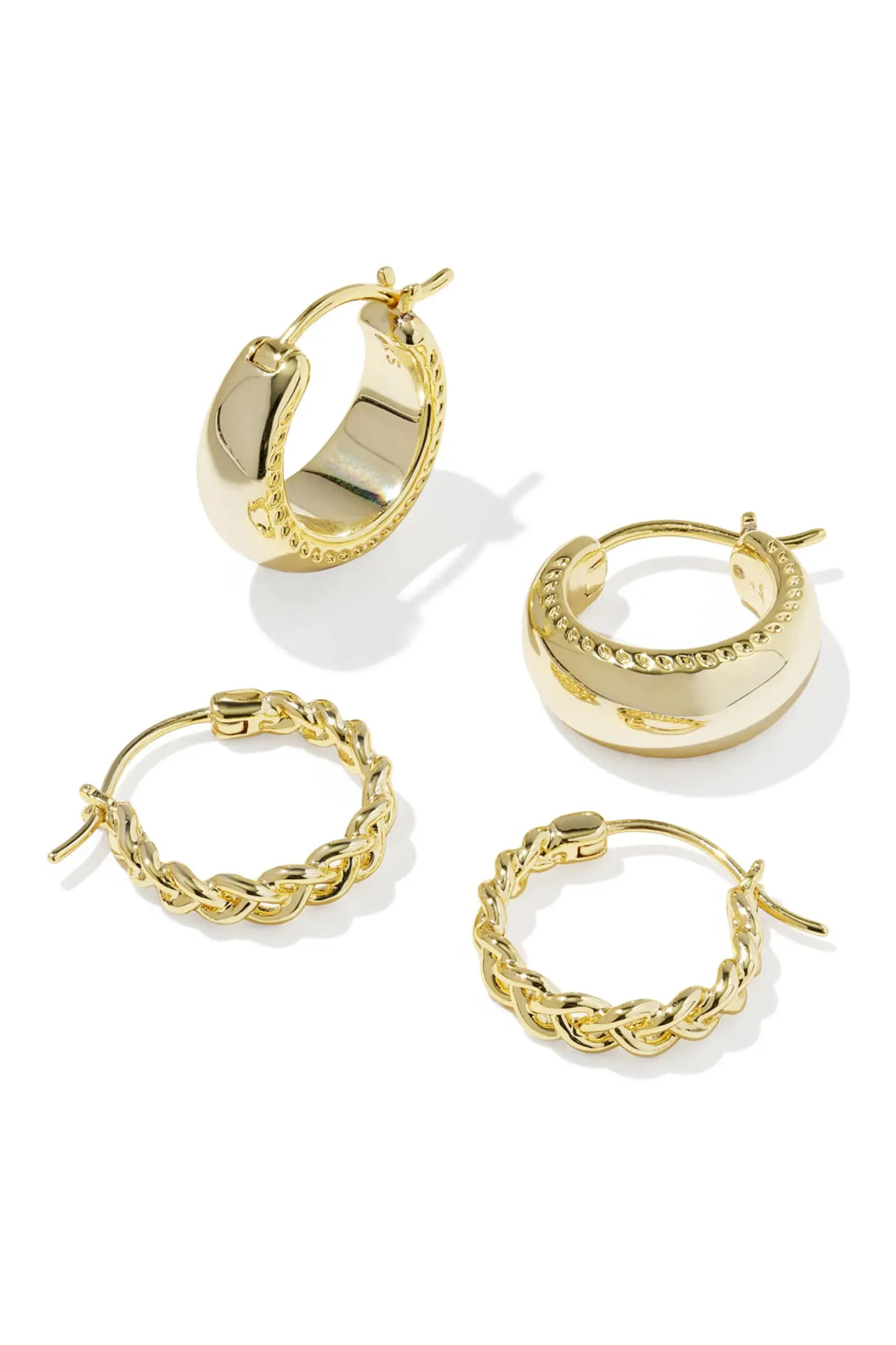 Gabriella Set of 2 Huggie Hoop Earrings (Women) | Nordstrom | Nordstrom