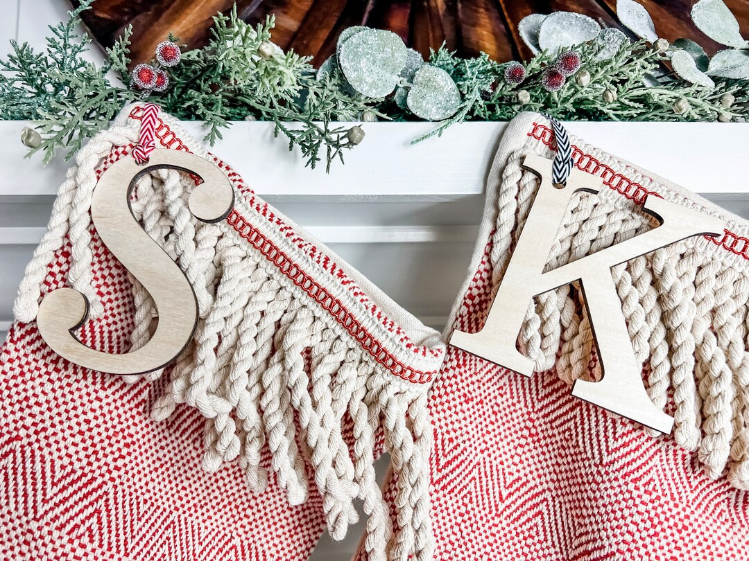 Wooden Letter for Stocking Christmas Stockings Letter Cutout - Etsy | Etsy (US)