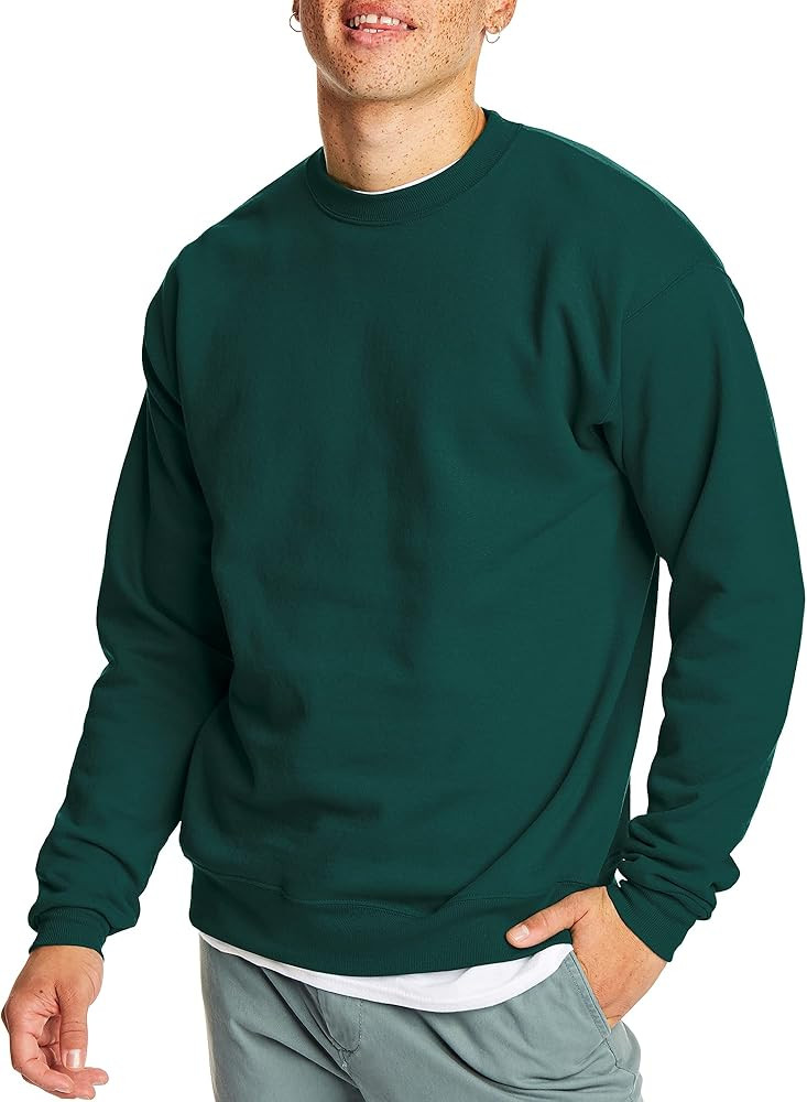 Hanes Men's EcoSmart Fleece, Pullover Crewneck Sweatshirt, 1 or 2 Pack | Amazon (US)