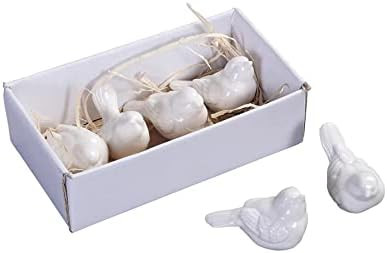 Creative Co-Op Set of 6 Ceramic Bird Figurine Home Decor Accents White,3" L (White) | Amazon (US)