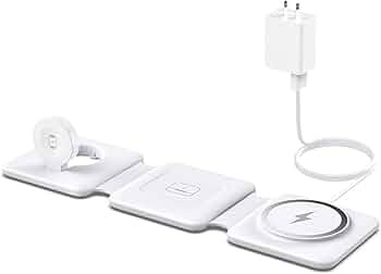 Charging Station for Apple Multiple Devices - 3 in 1 Foldable Magnetic Wireless Charger Dock - Tr... | Amazon (US)