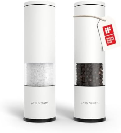 LARS NYSØM Salt and Pepper Grinder Set Manual, Stainless Steel Salt and Pepper Mills with Adjust... | Amazon (US)