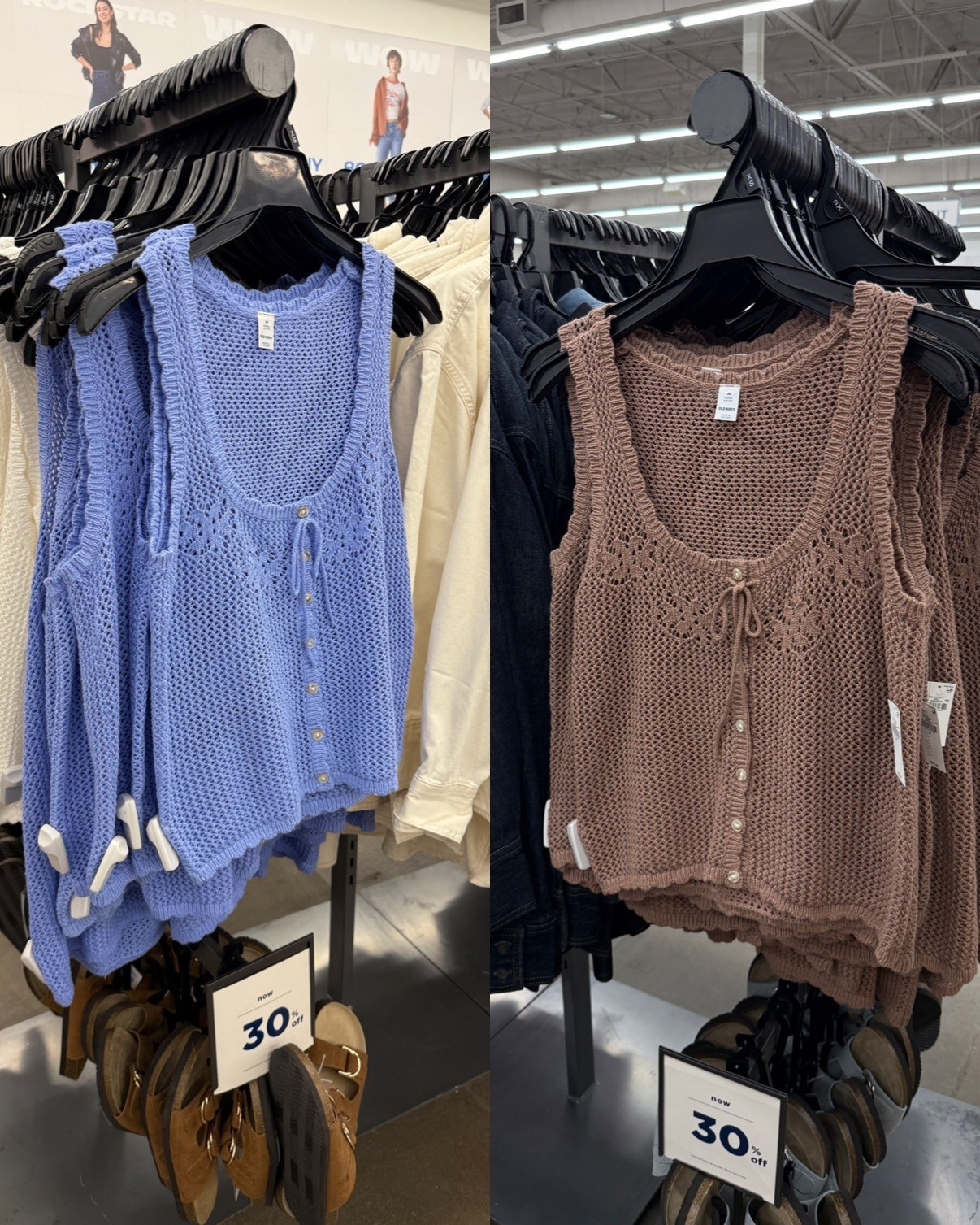 The cutest knit tank. The hyacinth works for both spring and summers. The right color is closest to rose brown for summers  
