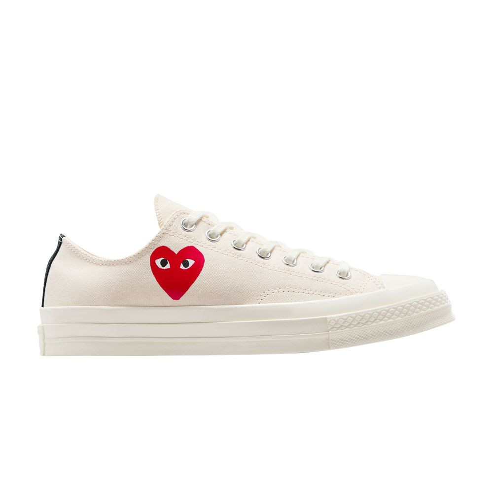 Converse Comme des Garçons PLAY x Chuck 70 Low 'Single Heart - Milk' | Cream | Men's Size 10 | GOAT