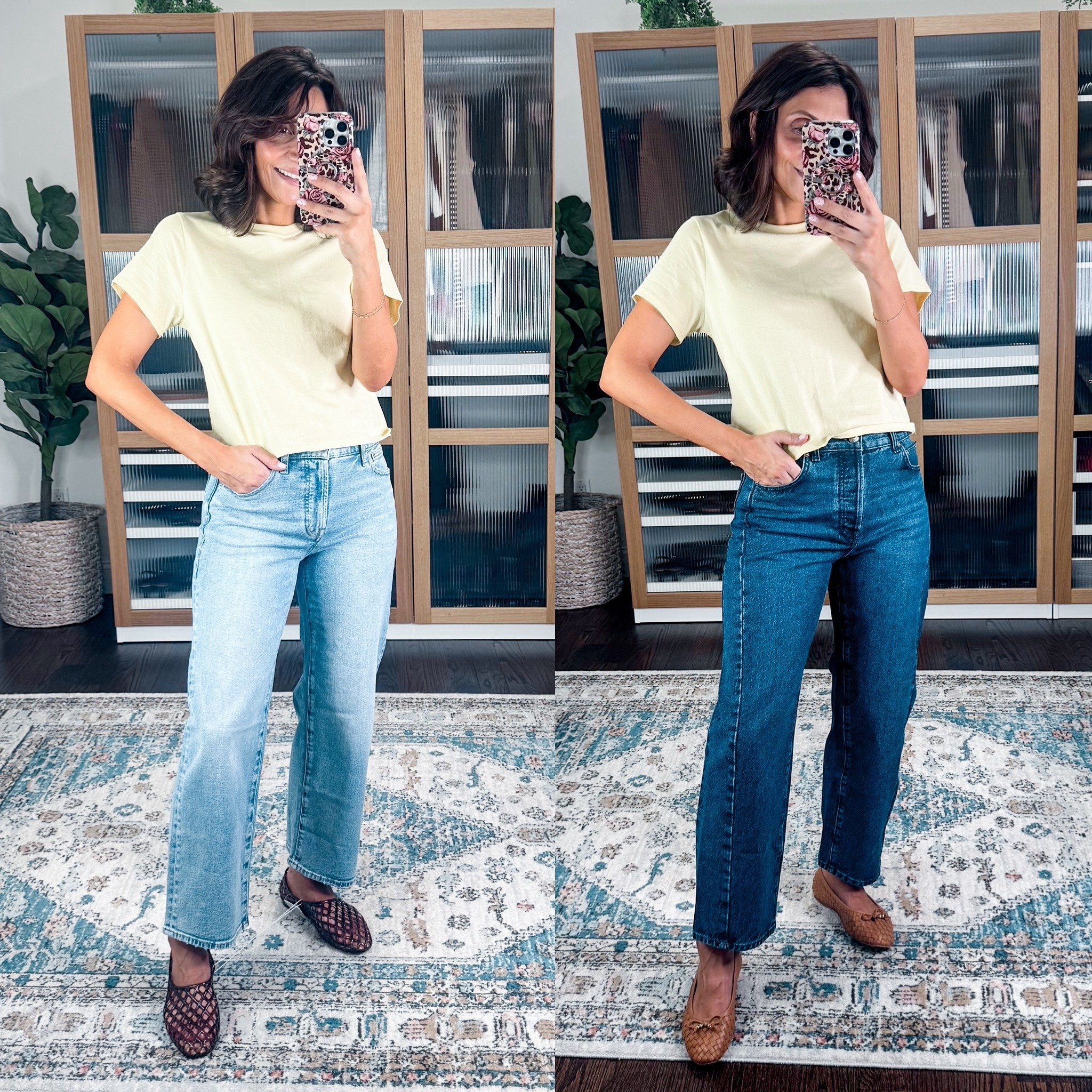 Madewell jeans on sale 25% off
Wearing 25 in both
Vintage wide leg crop in light
Dark is the pierced barrel 


#LTKSpringSale #LTKOver40 #LTKSaleAlert