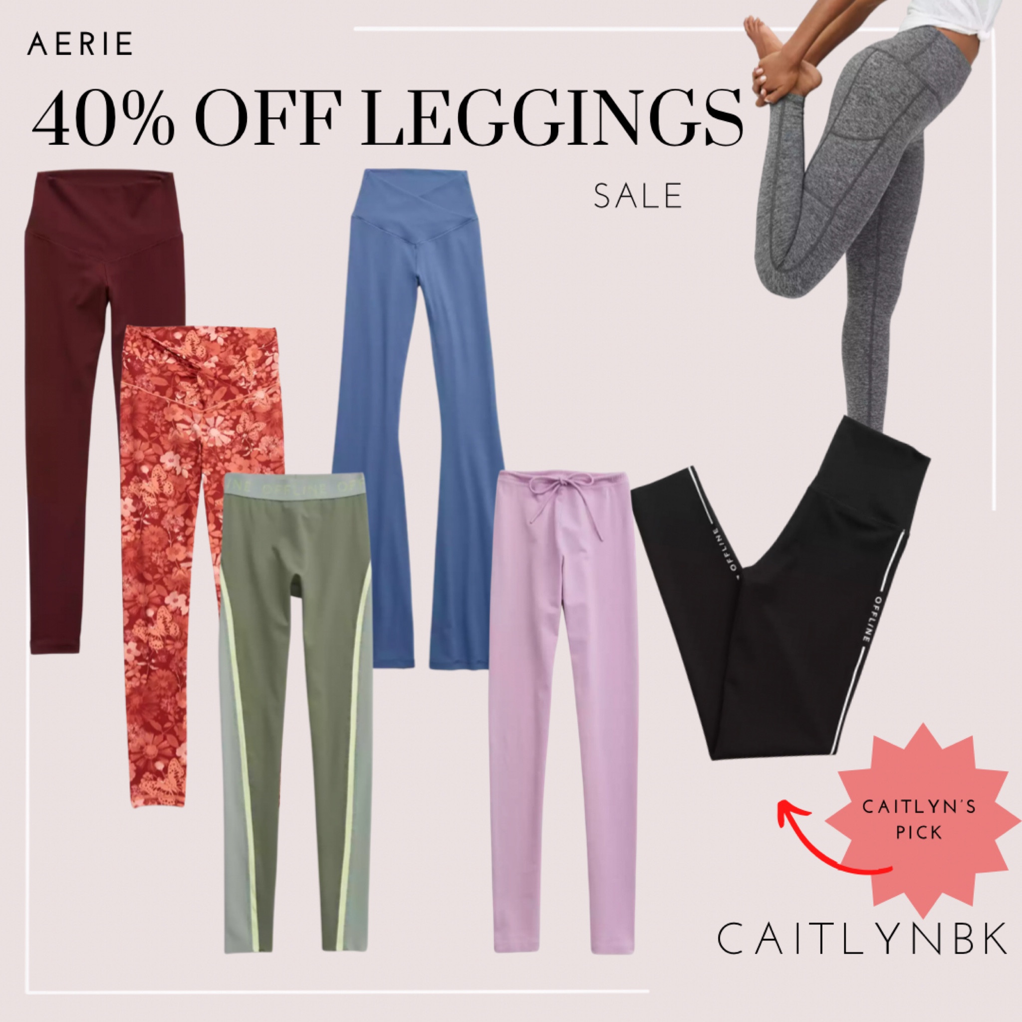 40% off all leggings at Aerie, even their new Twist Leggings! 

#LTKFind #LTKfit #LTKSale