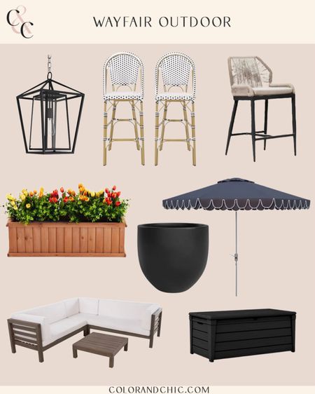 Wayfair outdoor items including planters, outdoor seating, barstools and more. I love that now that we have our backyard patio we can buy stuff to fill it in! All items are up to 70% off for the Memorial Day Clearance with fast shipping. Just in time for summer outside! 

#wayfairpartner #wayfair @Wayfair

#LTKStyleTip #LTKSaleAlert #LTKHome