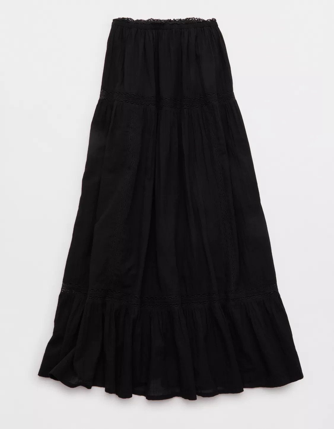 Aerie Lace Trim Maxi Skirt | Aerie