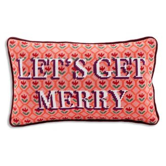 Let's Get Merry Needlepoint Pillow | Bloomingdale's (US)