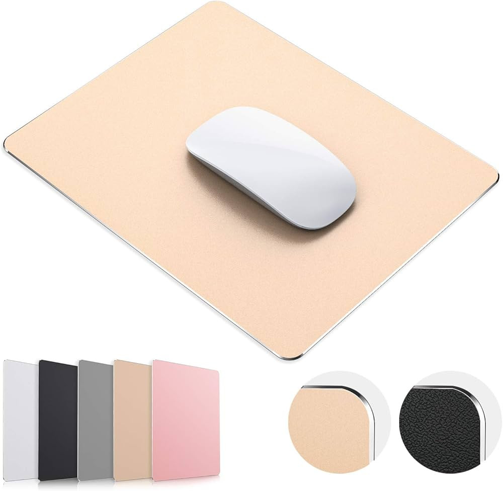 Mouse Pad, Silver Hard Metal Aluminum Mouse Pad, Premium Dual-Side Waterproof Fast and Accurate C... | Amazon (US)