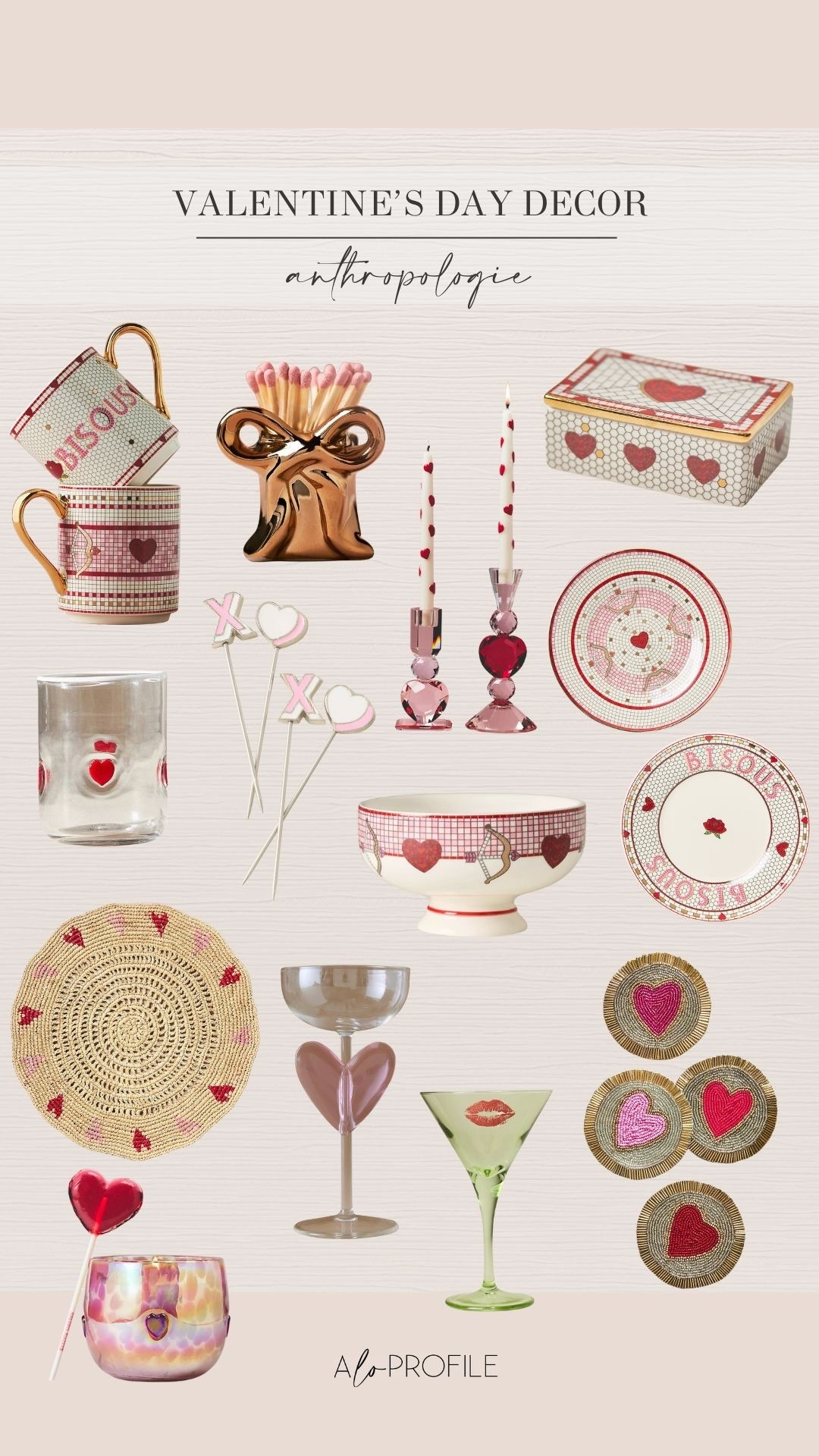 Valentine's Day Decor via Anthro // Anthropologie, Anthro Vday decor, Valentine's Day, Valentine's Day decor, Vday decor, Valentine's Day decorations, holiday decor, Anthro home decor, seasonal home decor