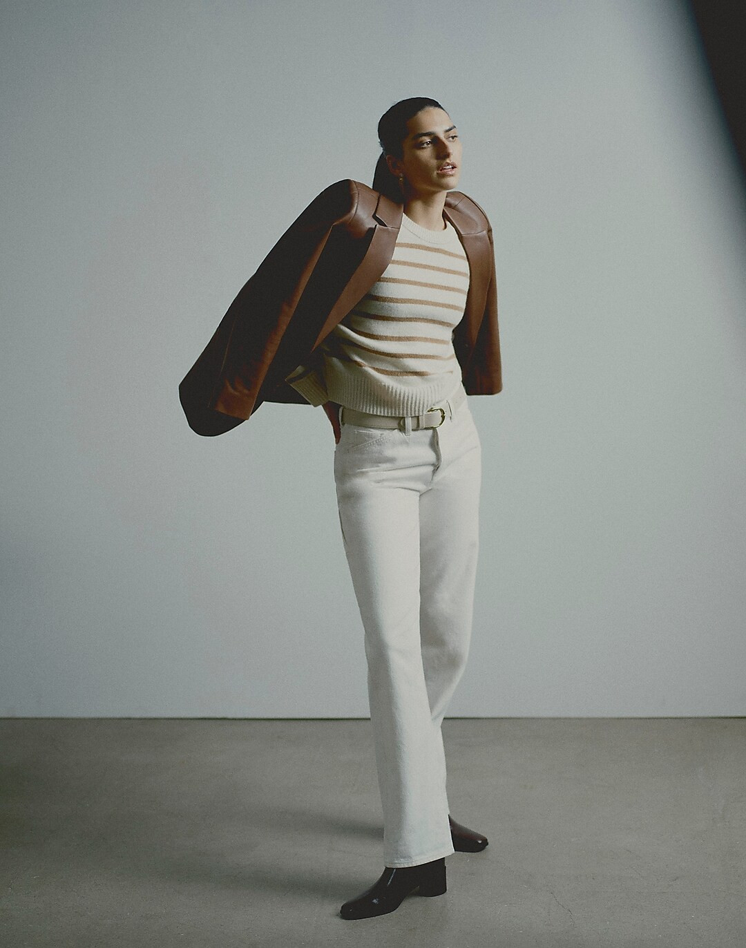 (Re)sourced Cashmere Crewneck Sweater in Stripe | Madewell