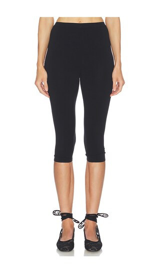 Helsa Beckette Knit Capri in Black. - size M | Revolve Clothing (Global)
