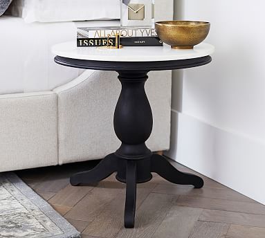 Alexandra 24" Round Marble End Table | Pottery Barn (US)