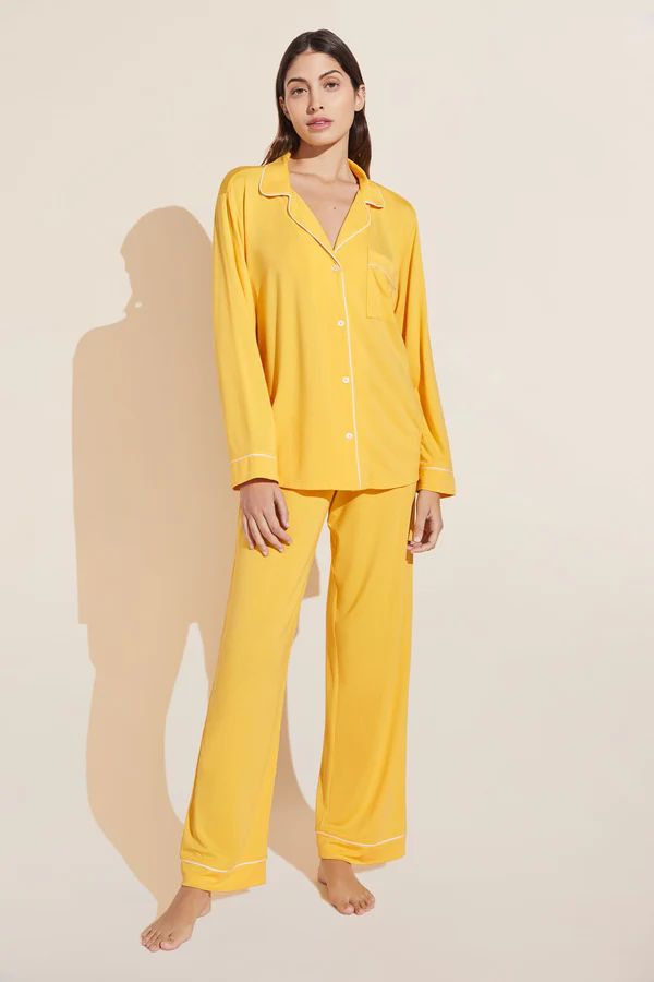 Gisele TENCEL™ Modal Long PJ Set  - Samoan Sun/Ivory | Eberjey