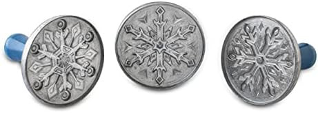 Nordic Ware Snowflake Cookie Stamps (Set of 3), Sturdy Cast Aluminium Cookie Stamp Set, Cookie Pr... | Amazon (US)