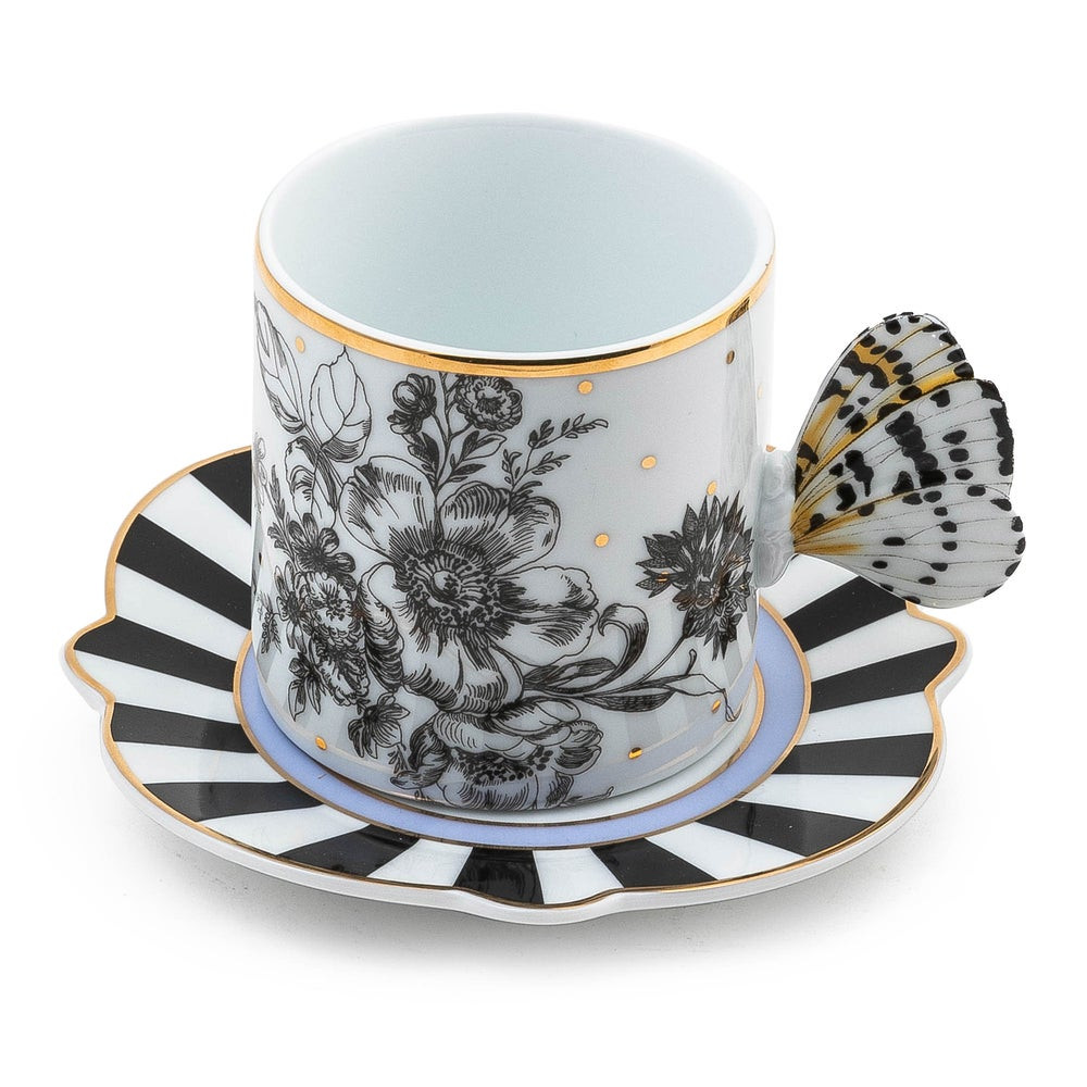 Butterfly Toile Mug & Saucer Set | MacKenzie-Childs