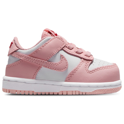 Girls Nike Nike Dunk Low - Girls' Toddler Shoe White/Pink Glaze Size 09.0 | Kids Foot Locker (US)