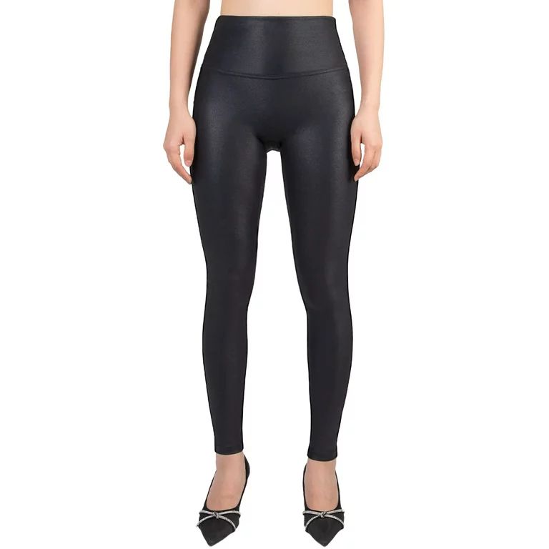 Suprenx Faux Leather Leggings for Women Sexy High Waisted Stretch Pleather Tights | Walmart (US)